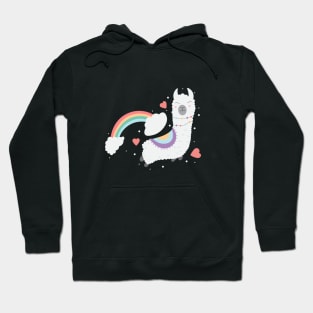 Cute Rainbow Llama Hoodie